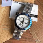Perfect Replica Tissot T-Sport V8 Chronograph Blue Bezel 42.5 MM Quartz Watch T106.417.11.031